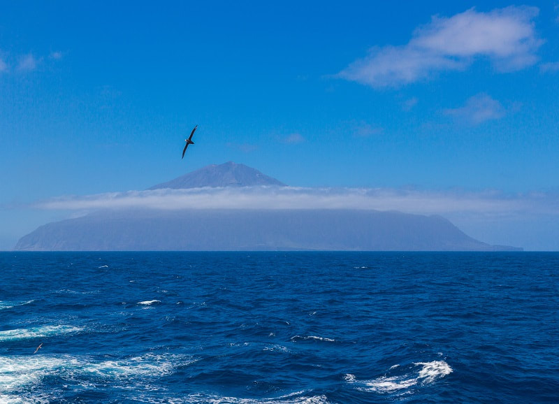Tristan da Cunha mit Vulkan